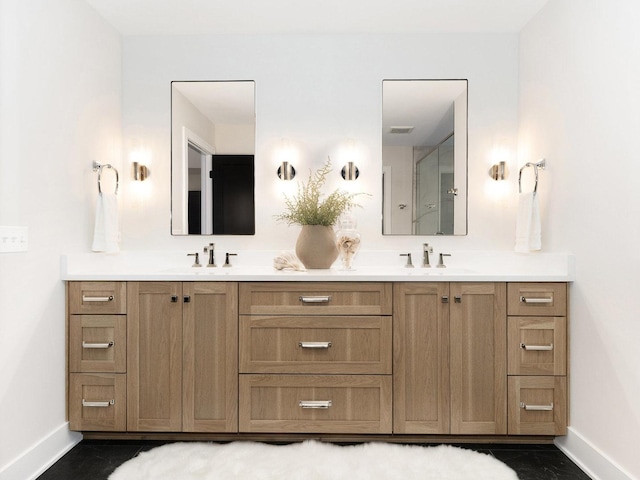 1519 77th St, Naperville, IL 60565 - full bath with baseboards and double vanity