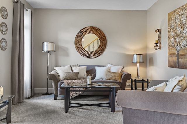 view of carpeted living room