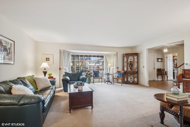 view of carpeted living room