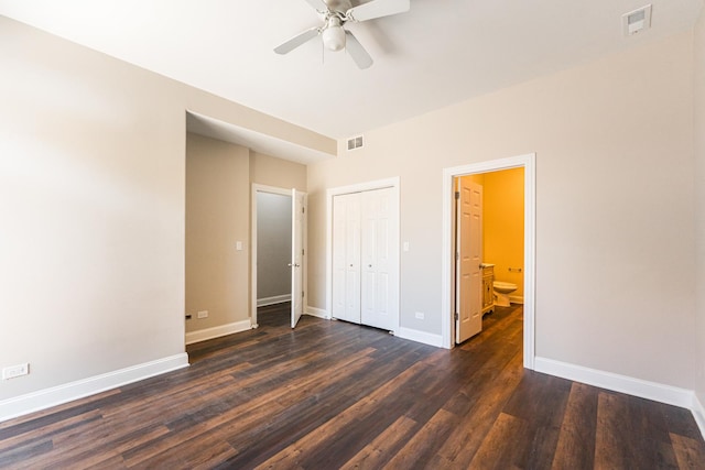 4902 S Vincennes Ave Unit 1, Chicago, IL 60615 - unfurnished bedroom with baseboards, dark wood-type flooring, and visible vents