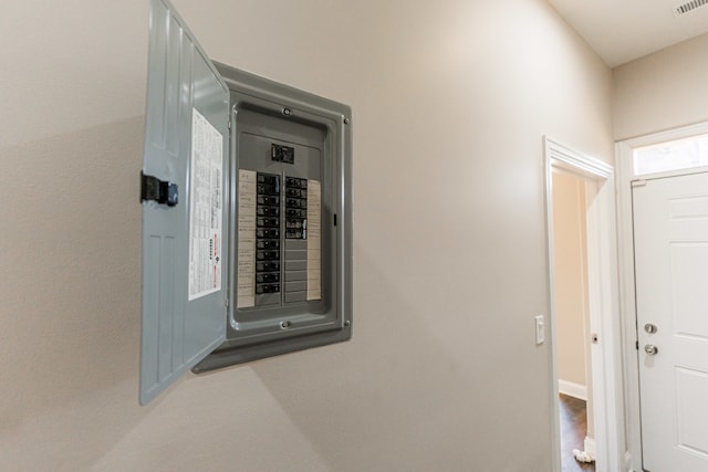 utility room with electric panel