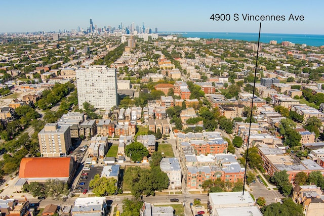 4902 S Vincennes Ave Unit 1, Chicago, IL 60615 - bird's eye view featuring a view of city and a water view