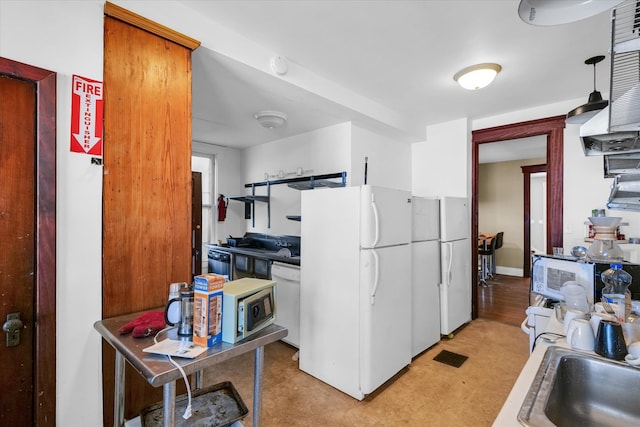 kitchen with white appliances