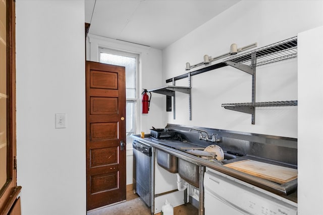 kitchen with stainless steel dishwasher and dishwasher