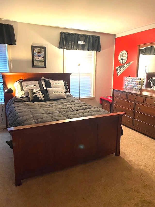 view of carpeted bedroom