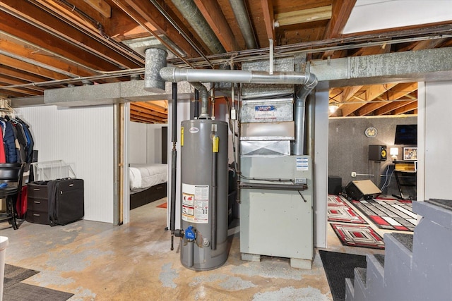 utilities with heating unit and water heater