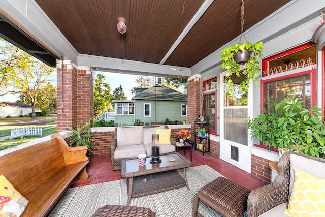 view of patio with an outdoor living space