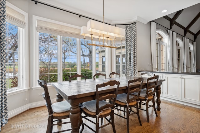 dining room featuring light wood-type flooring