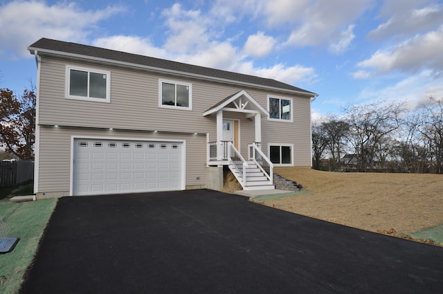 split foyer home with a garage