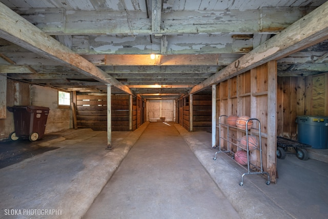 view of basement