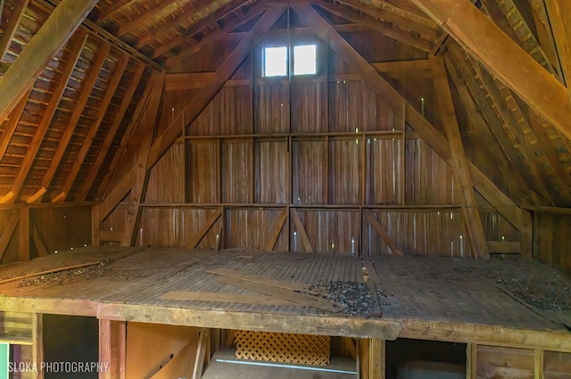 view of attic