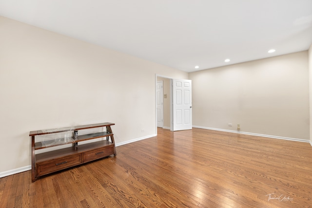 empty room featuring light wood-type flooring