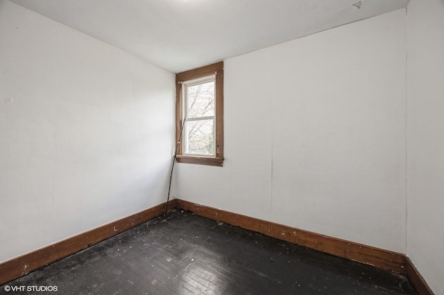 3545 Oak Ave, Brookfield, IL 60513 - empty room with baseboards and dark wood-style floors
