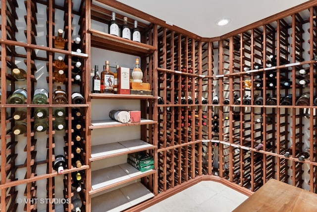 view of wine room