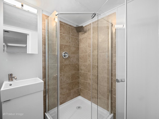 bathroom featuring walk in shower