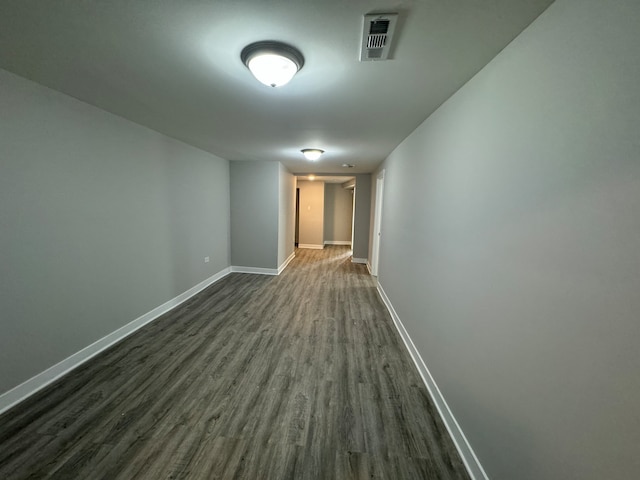 interior space featuring dark hardwood / wood-style flooring