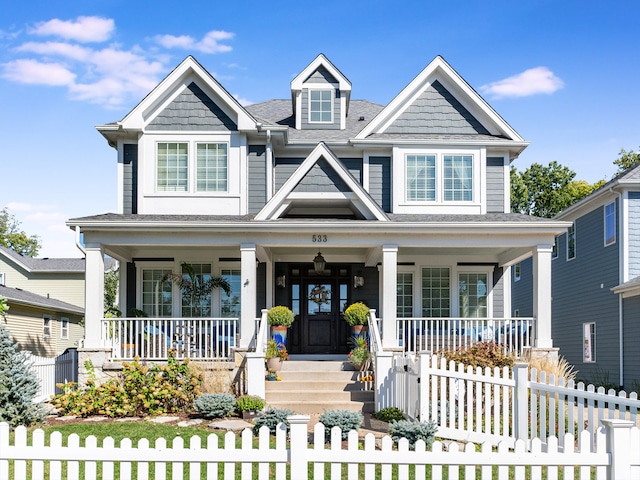 craftsman-style home featuring a porch