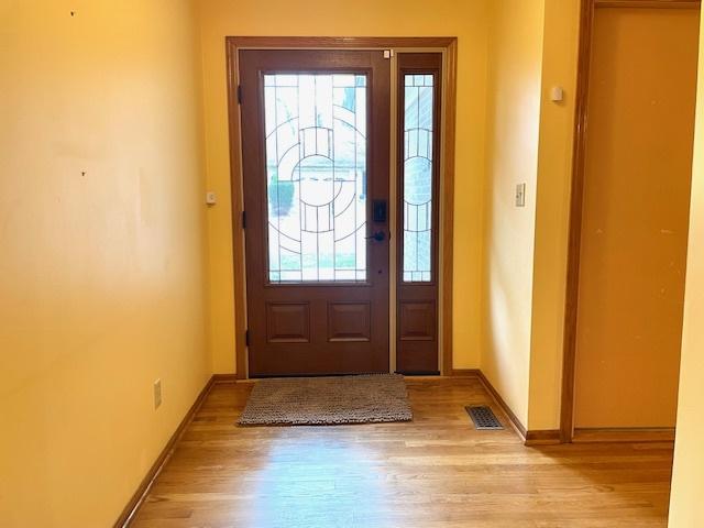 entryway featuring light wood-type flooring