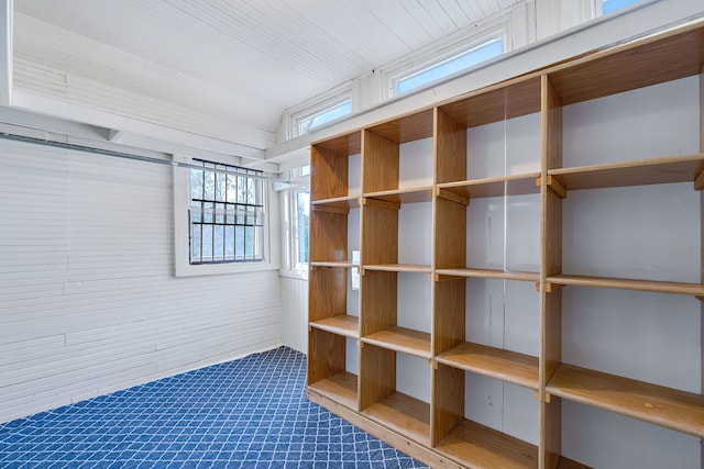 interior space with wooden ceiling