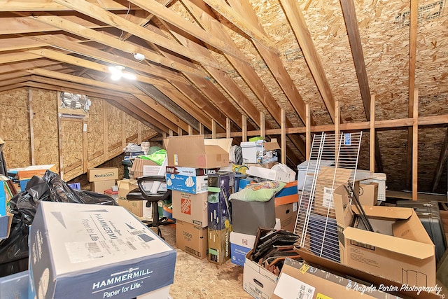 view of attic