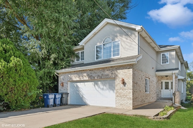 view of property exterior with a garage