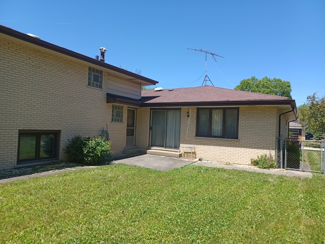 exterior space with a front yard