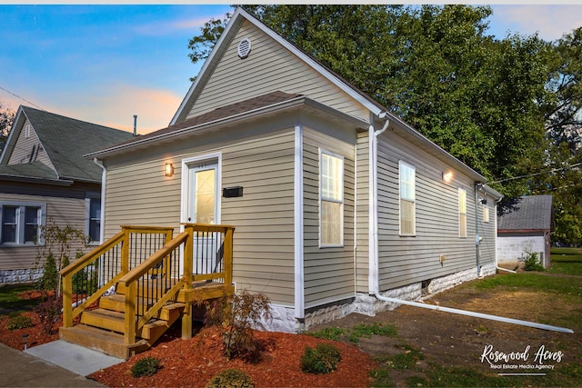 view of bungalow-style house