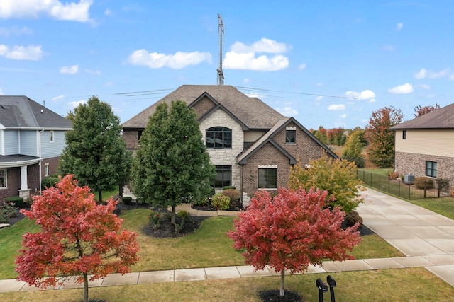 view of front of property with a front yard