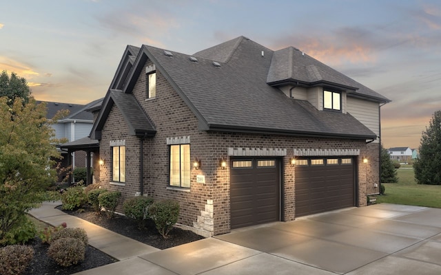 view of front of house featuring a garage