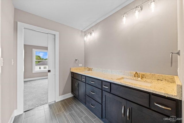 bathroom with vanity