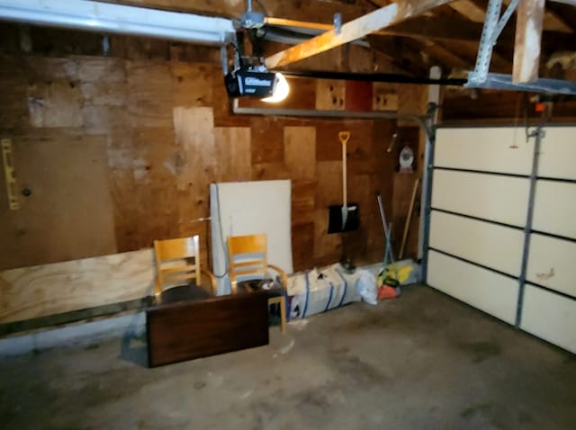 garage featuring a garage door opener