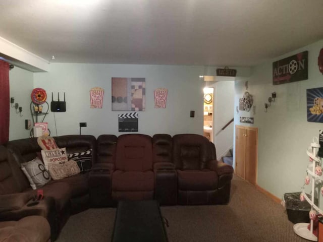 view of carpeted living room