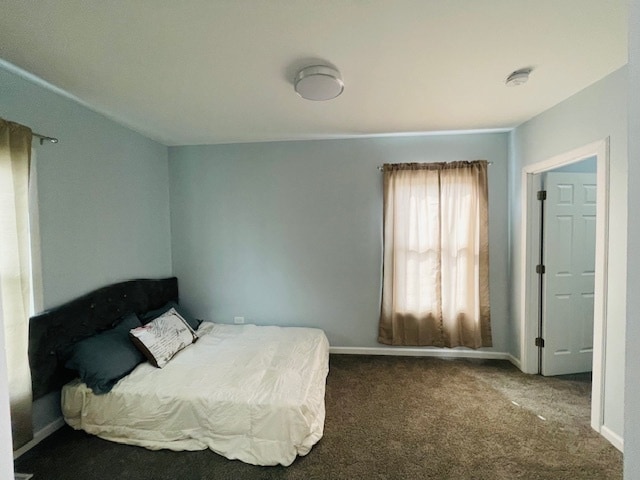 bedroom with carpet floors