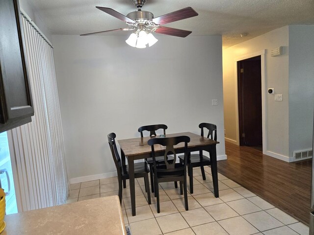 6809 S Joanne Ave, Rochelle, IL 61068 - dining room featuring light tile patterned floors and a ceiling fan