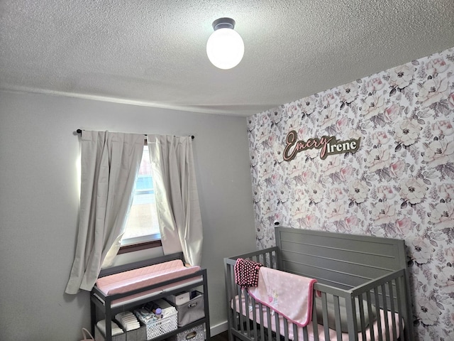 6809 S Joanne Ave, Rochelle, IL 61068 - bedroom featuring a textured ceiling and a crib