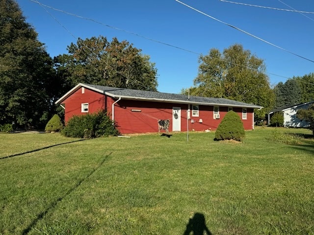 exterior space with a lawn