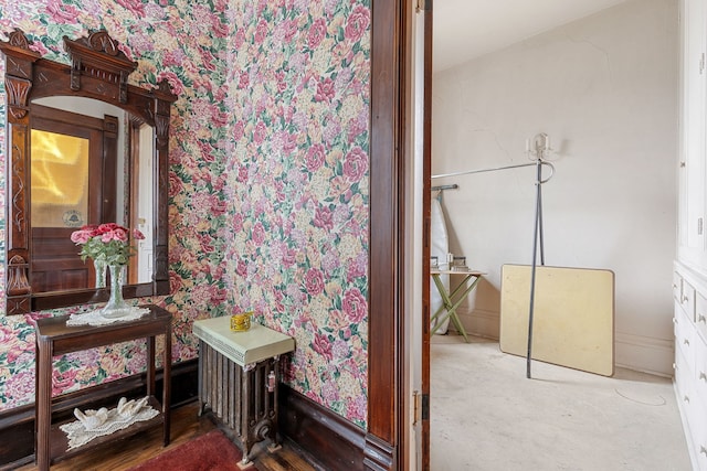 hallway featuring concrete floors