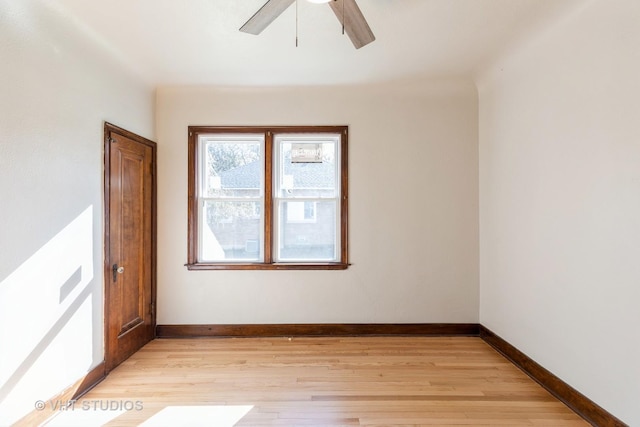 14557 W Ave, Orland Park, IL 60462 - spare room with light wood-type flooring, baseboards, and a ceiling fan