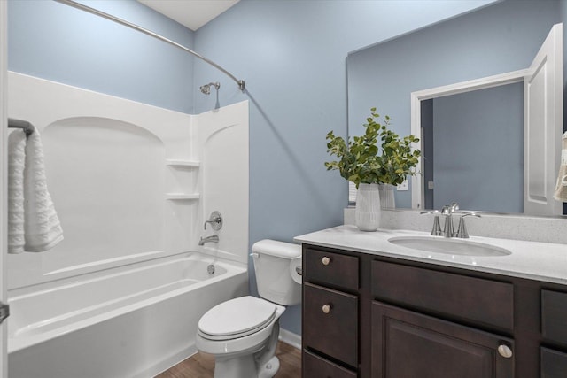 25556 W Springview Dr, Plainfield, IL 60586 - full bath with bathtub / shower combination, vanity, and wood finished floors