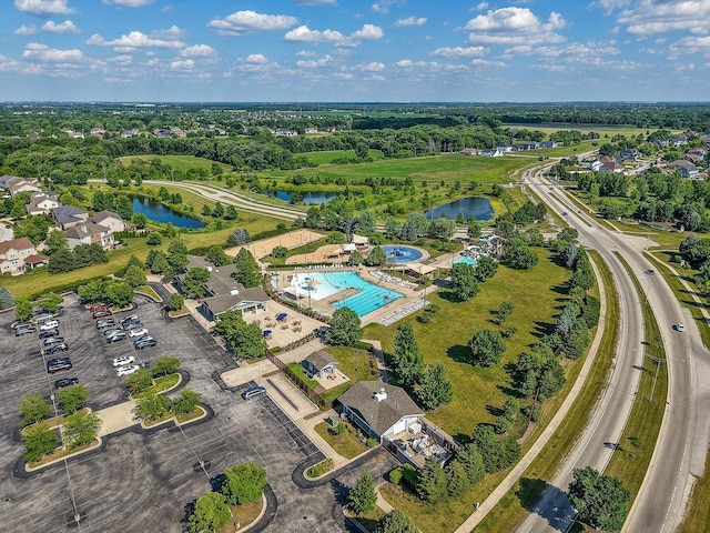 25556 W Springview Dr, Plainfield, IL 60586 - bird's eye view of a large body of water and a pool
