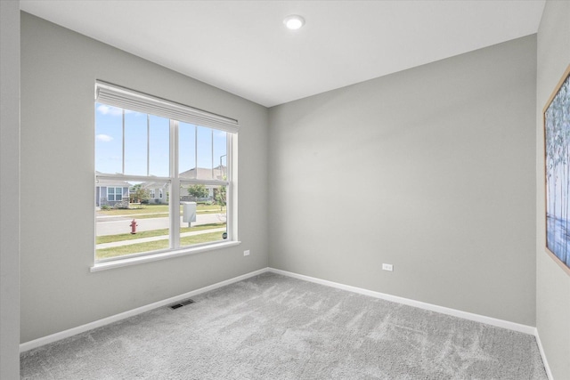 25556 W Springview Dr, Plainfield, IL 60586 - carpeted spare room featuring baseboards and recessed lighting