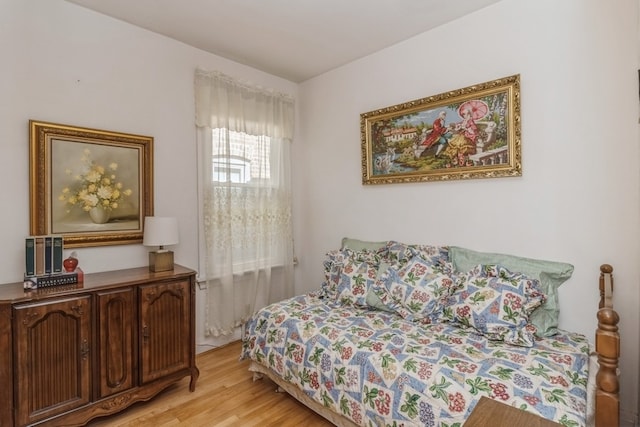 bedroom featuring light hardwood / wood-style flooring