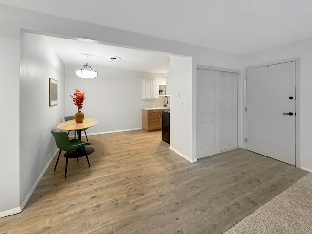 entrance foyer featuring light hardwood / wood-style floors