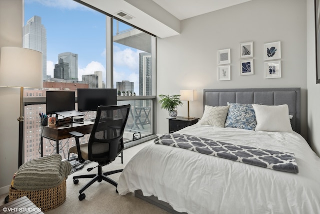 view of carpeted bedroom