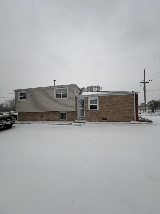 view of split level home