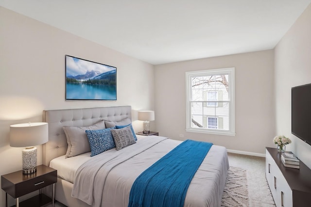 view of carpeted bedroom