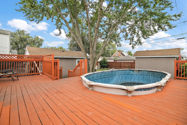 view of pool with a deck