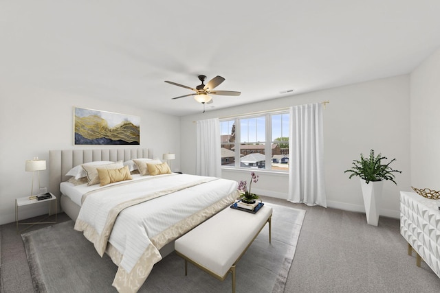 1003 Florence St, Lemont, IL 60439 - carpeted bedroom with a ceiling fan and baseboards