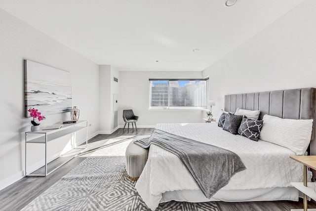 bedroom featuring light hardwood / wood-style flooring