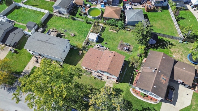 drone / aerial view featuring a residential view